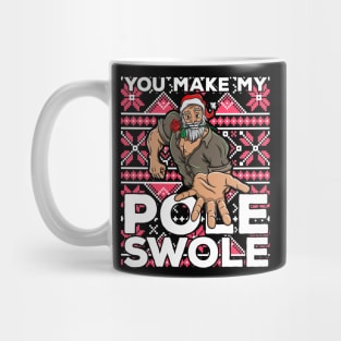 Macho Santa Claus Ugly Christmas You Make My Pole Swole Fun Mug